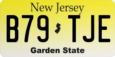 NJ license plate B79TJE