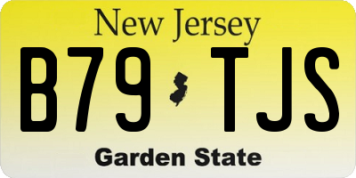 NJ license plate B79TJS