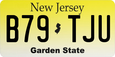 NJ license plate B79TJU