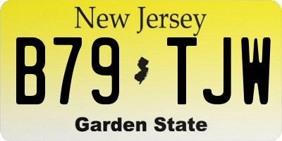NJ license plate B79TJW