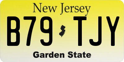 NJ license plate B79TJY