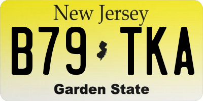NJ license plate B79TKA