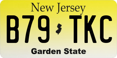 NJ license plate B79TKC