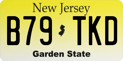 NJ license plate B79TKD