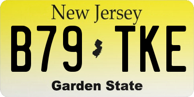 NJ license plate B79TKE