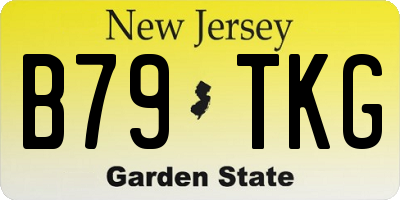 NJ license plate B79TKG