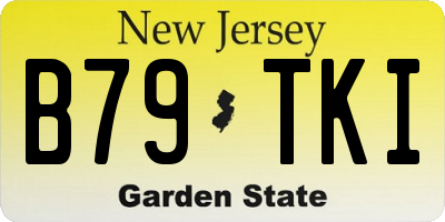 NJ license plate B79TKI