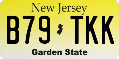 NJ license plate B79TKK