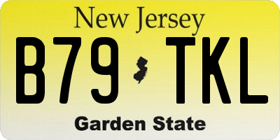 NJ license plate B79TKL