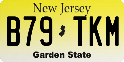 NJ license plate B79TKM