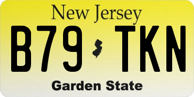 NJ license plate B79TKN