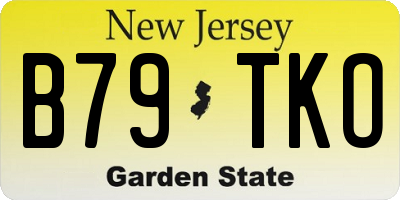 NJ license plate B79TKO