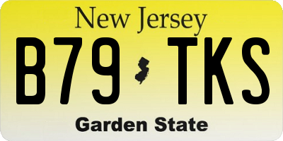 NJ license plate B79TKS