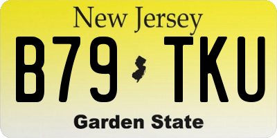 NJ license plate B79TKU
