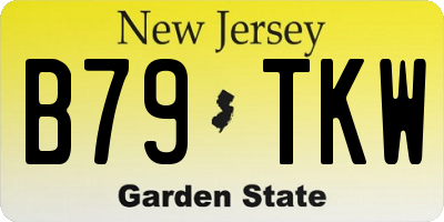 NJ license plate B79TKW