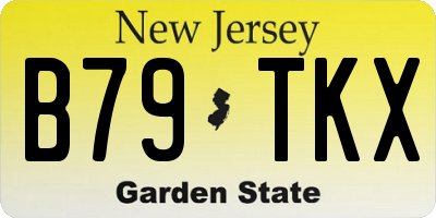 NJ license plate B79TKX