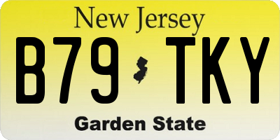 NJ license plate B79TKY