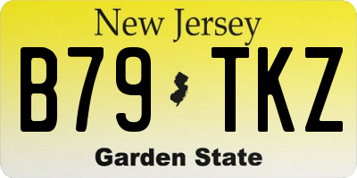 NJ license plate B79TKZ
