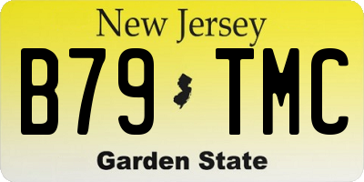 NJ license plate B79TMC