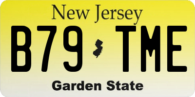 NJ license plate B79TME