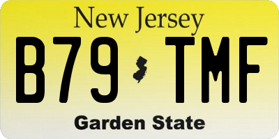 NJ license plate B79TMF