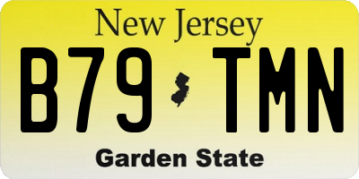 NJ license plate B79TMN