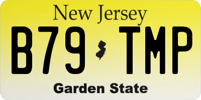NJ license plate B79TMP