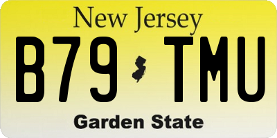 NJ license plate B79TMU