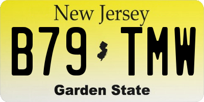 NJ license plate B79TMW