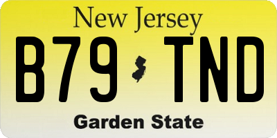 NJ license plate B79TND