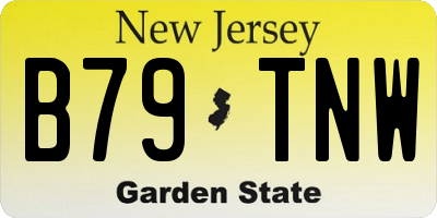 NJ license plate B79TNW