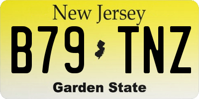 NJ license plate B79TNZ