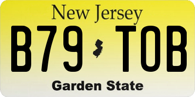NJ license plate B79TOB