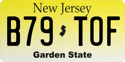 NJ license plate B79TOF