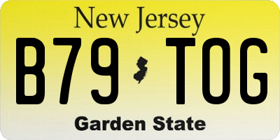 NJ license plate B79TOG