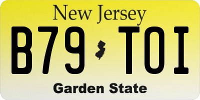 NJ license plate B79TOI