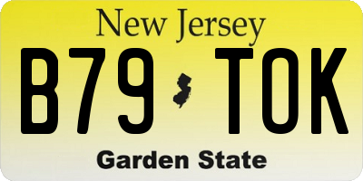 NJ license plate B79TOK