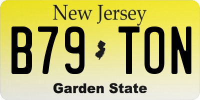 NJ license plate B79TON