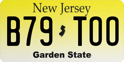 NJ license plate B79TOO