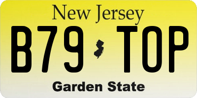 NJ license plate B79TOP