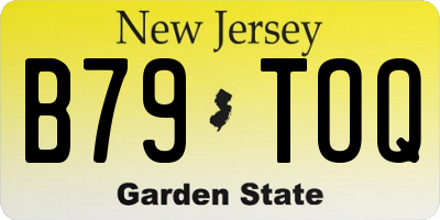 NJ license plate B79TOQ