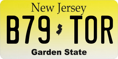 NJ license plate B79TOR