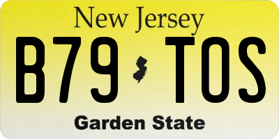 NJ license plate B79TOS