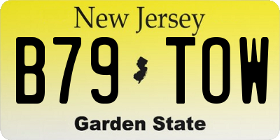 NJ license plate B79TOW