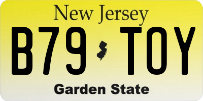 NJ license plate B79TOY