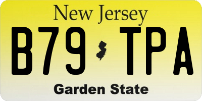NJ license plate B79TPA
