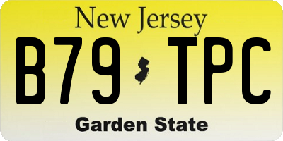 NJ license plate B79TPC