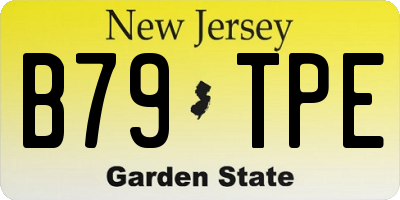 NJ license plate B79TPE