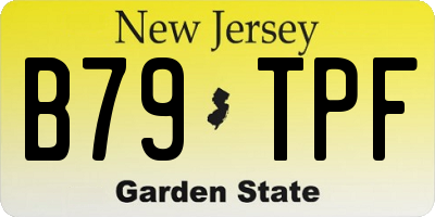 NJ license plate B79TPF