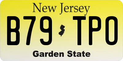 NJ license plate B79TPO
